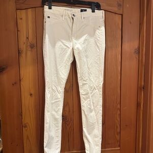 AG White skinny ankle corduroy